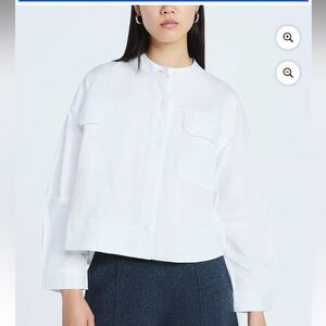 NWT- Scoop Oversized Cropped Button Down